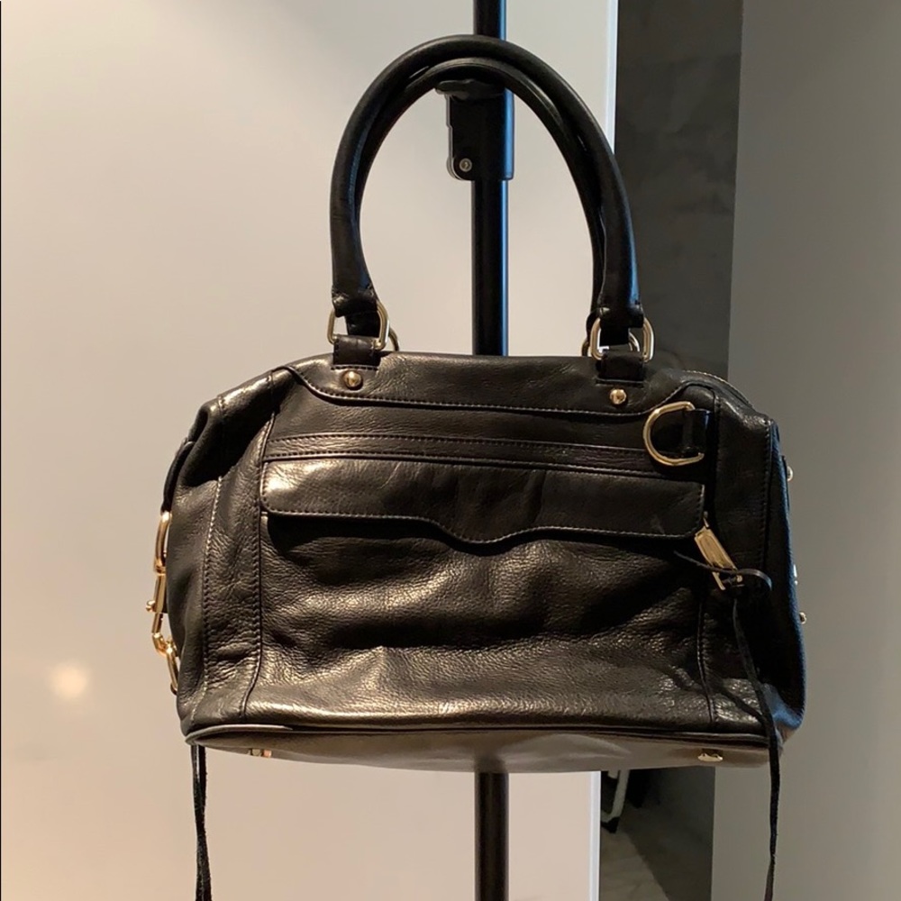 Black leather rebecca Minkoff bag